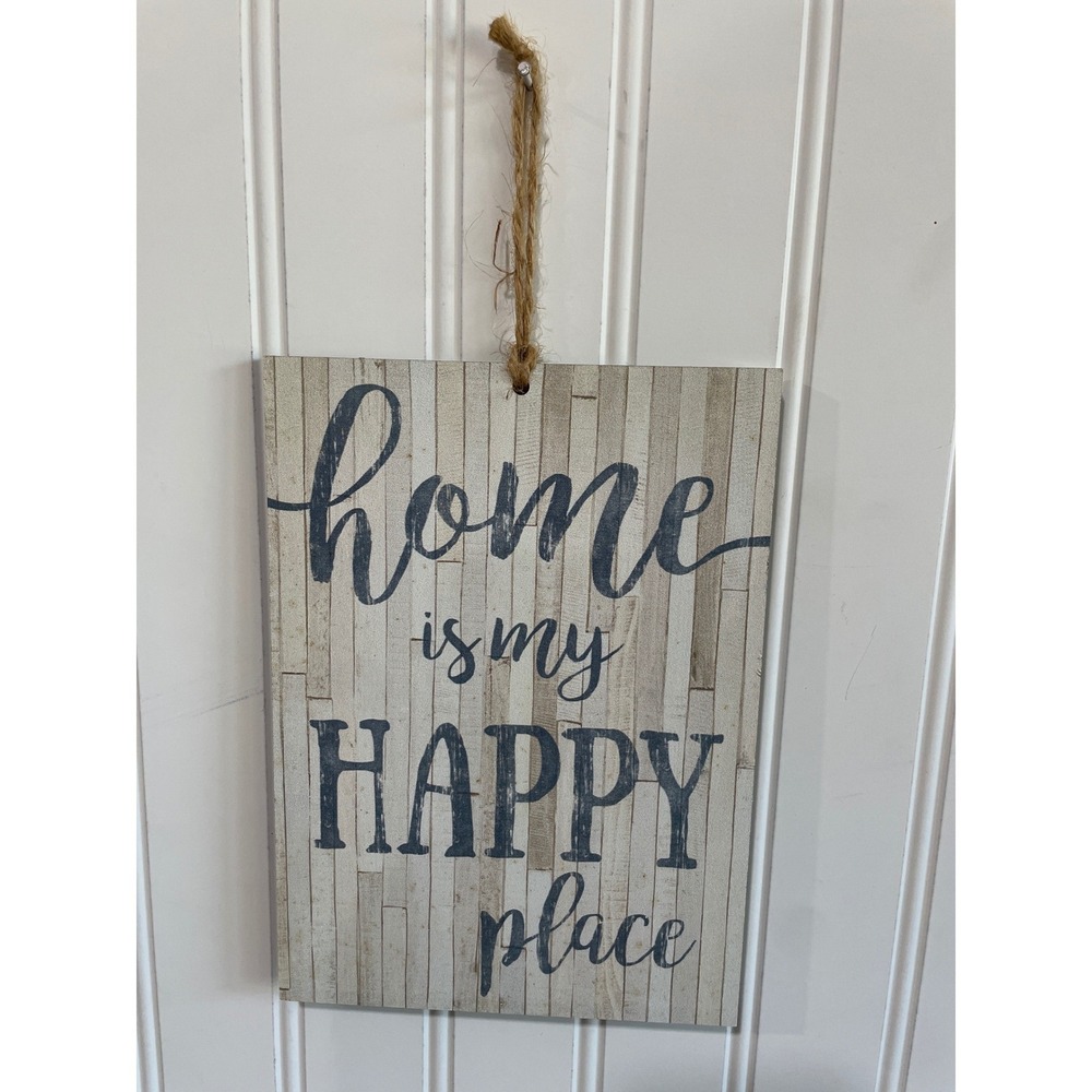 CWI Gifts Home Is My Happy‎ Place Rustic Wood Wall Sign 6x8 PR801 Made in USA
